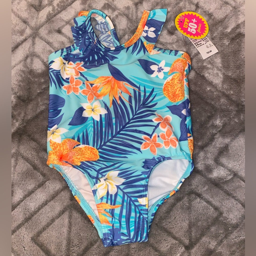 The Children’s Place Baby Girl Tropical Print Swimsuit (3-6 M) NWT